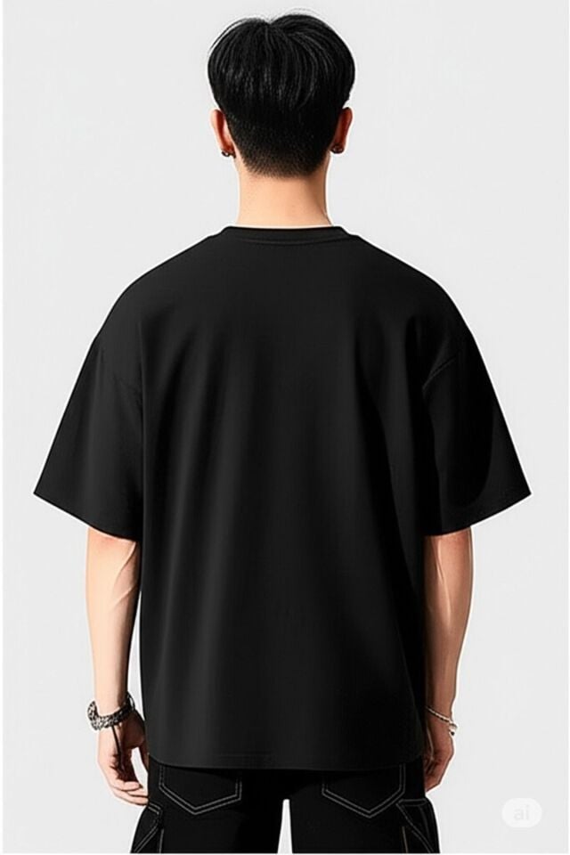 Erkek & Kadın Siyah Beyaz %100 Pamuklu 6’lı Tişört Paketi – Unisex T-Shirt