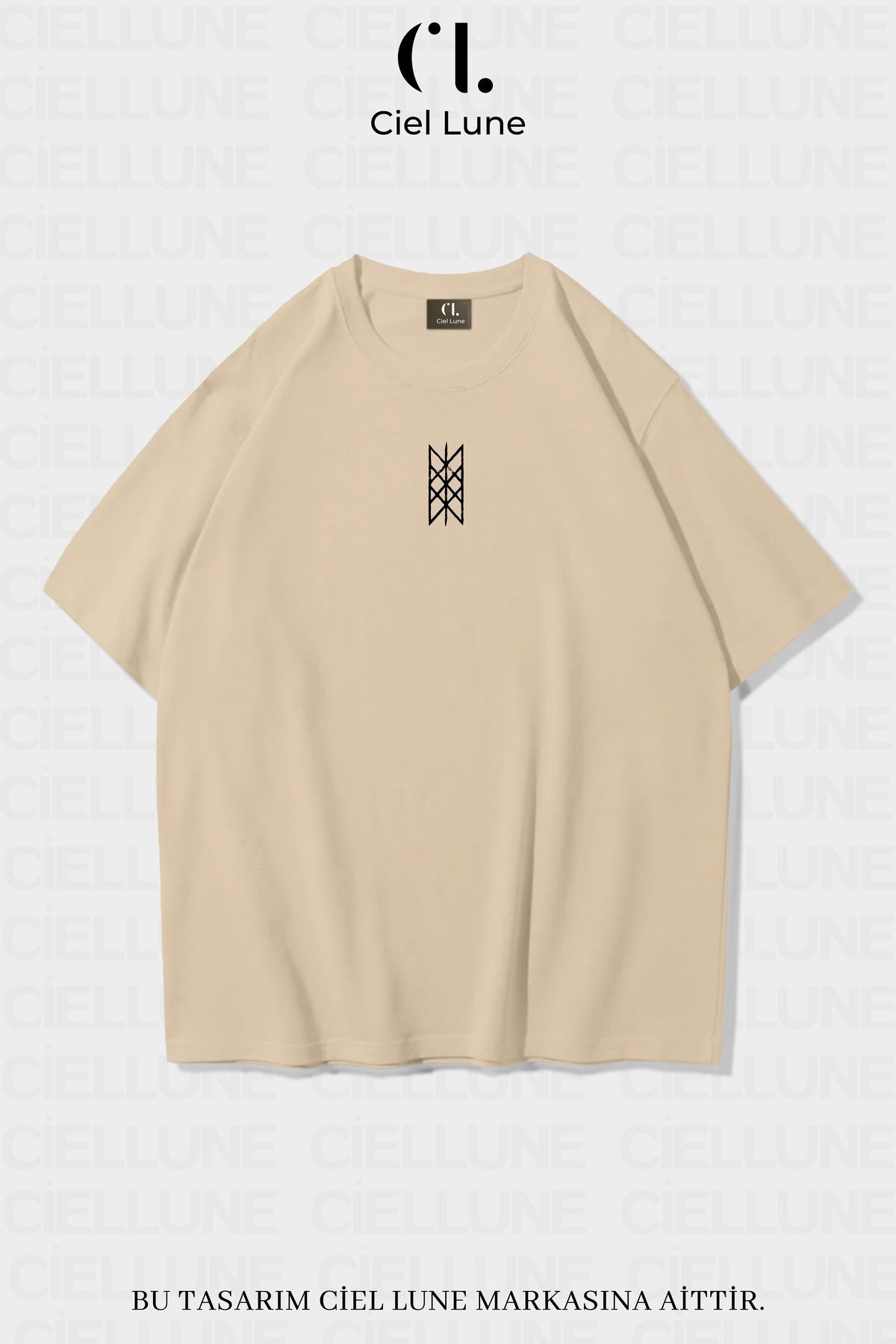 Unisex Kadın Erkek Wyrd Baskılı Özel Tasarım Oversize T-shirt