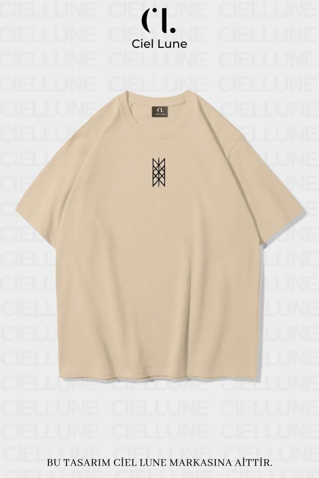 Unisex Kadın Erkek Wyrd Baskılı Özel Tasarım Oversize T-shirt