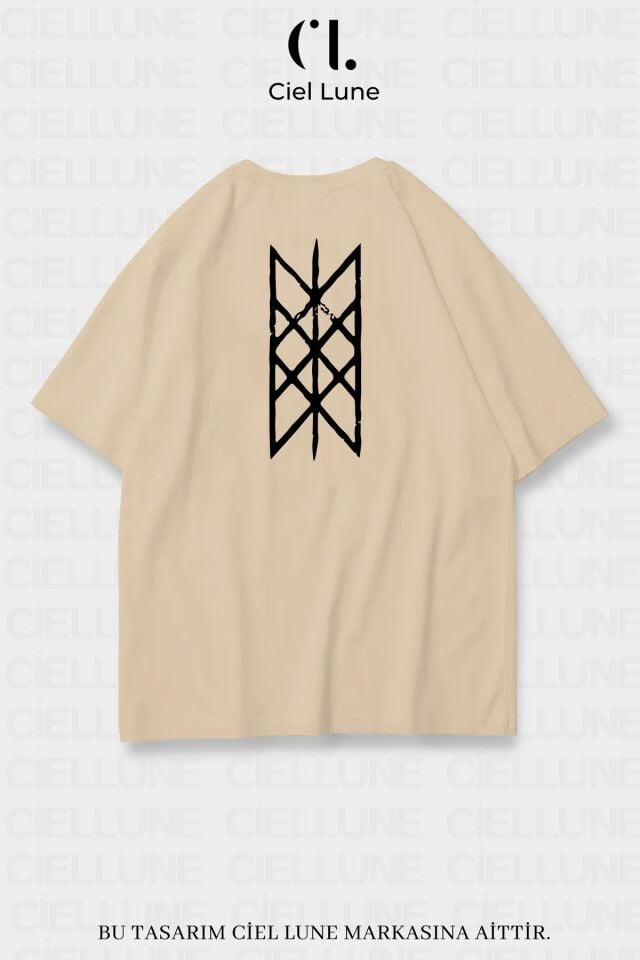 Unisex Kadın Erkek Wyrd Baskılı Özel Tasarım Oversize T-shirt