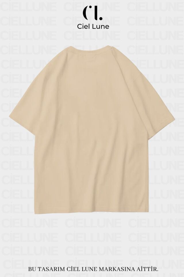 Unisex Kadın Erkek No Rain No Gain Baskılı Özel Tasarım Oversize T-shirt