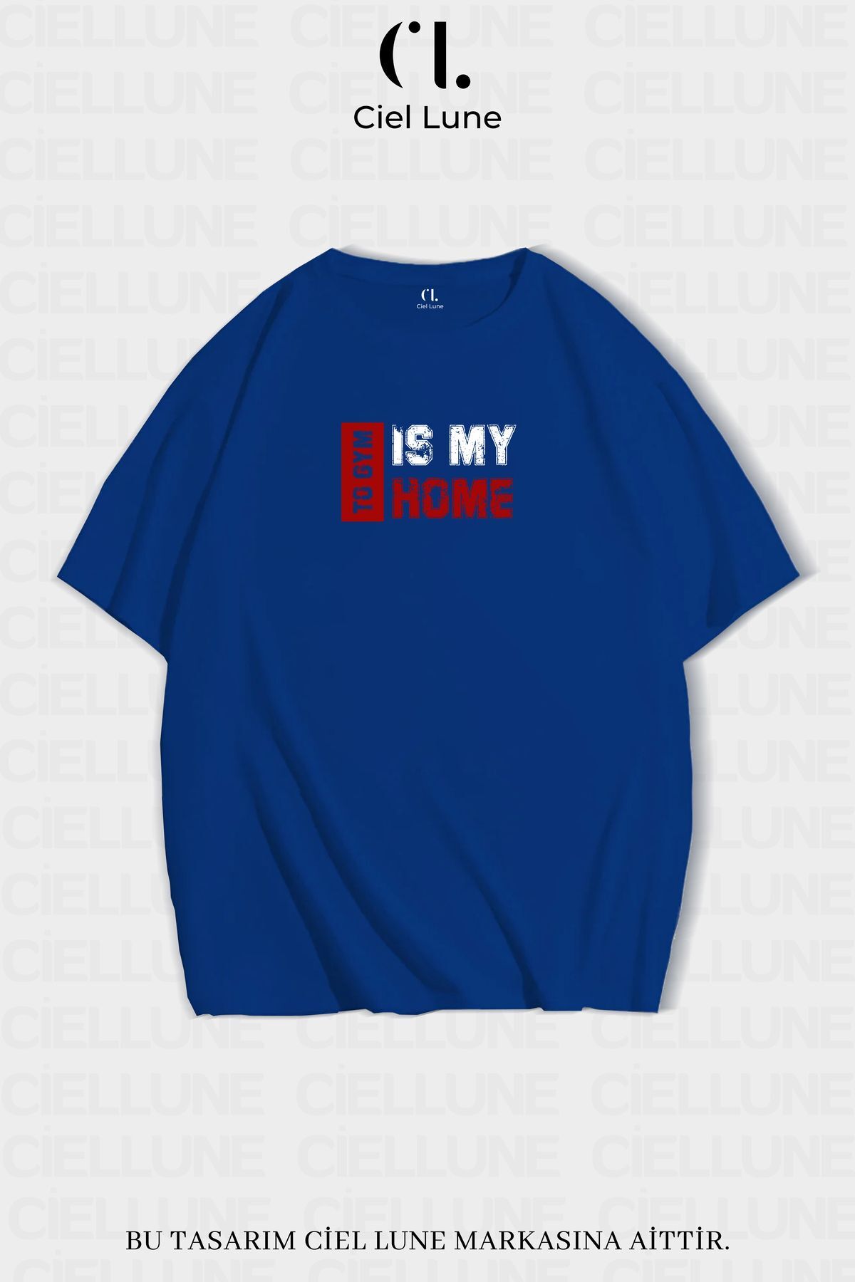 Unisex Kadın Erkek To GYM  Baskılı Özel Tasarım Oversize T-shirt