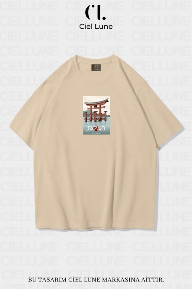 Unisex Kadın Erkek Japan Baskılı Özel Tasarım Oversize T-shirt