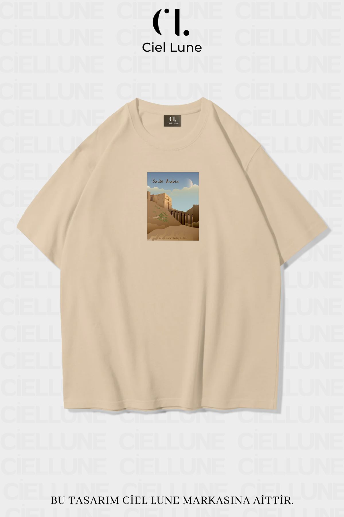 Unisex Saudi Desing Ciel Studio- Oversize T-Shirt