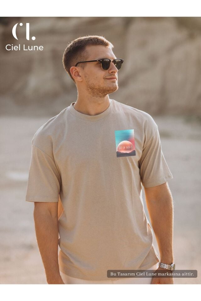 Unisex Kadın Erkek Dream World Baskılı Özel Tasarım Oversize T-shirt