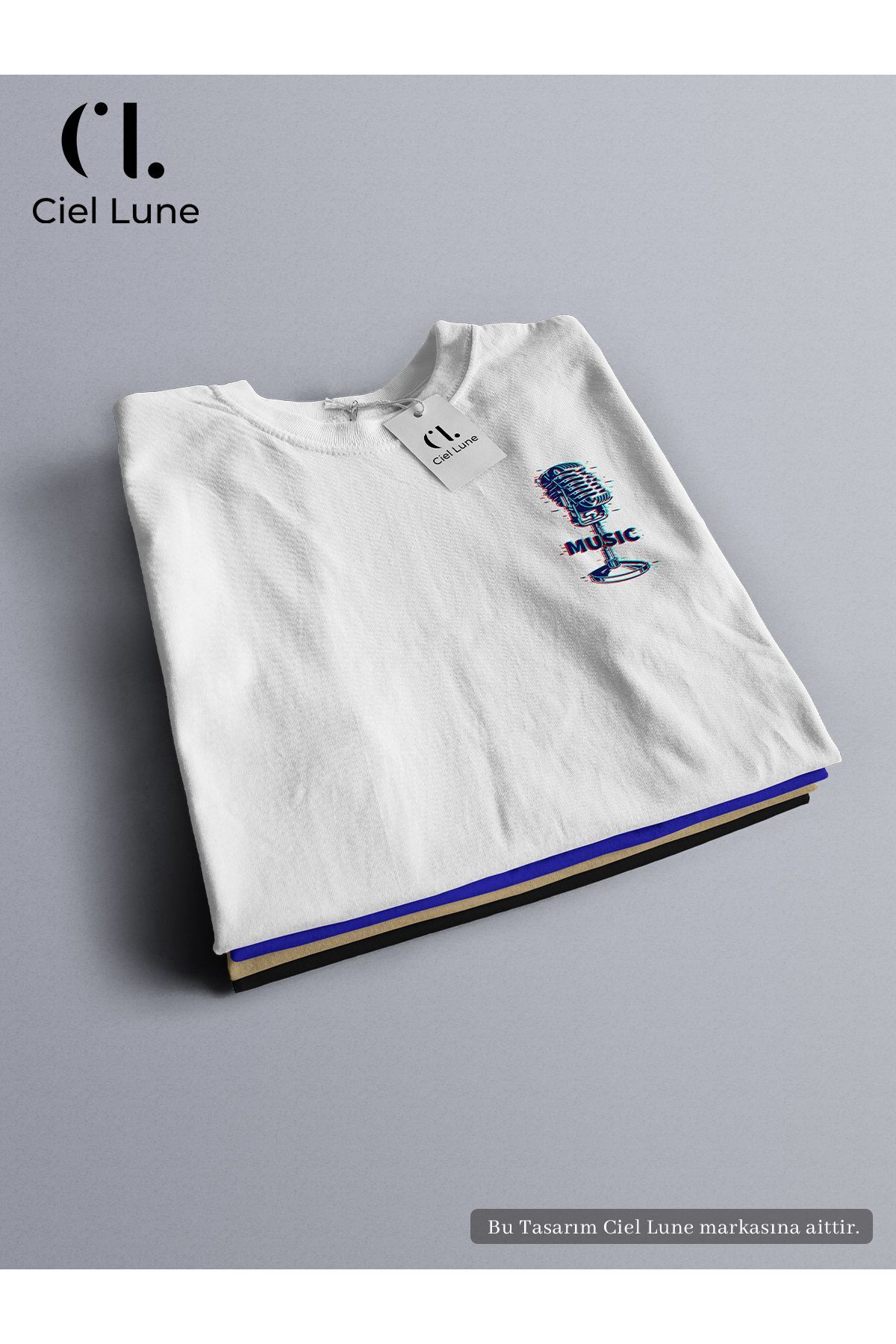 Unisex Music Glich Özel Tasarım - Oversize T-Shirt