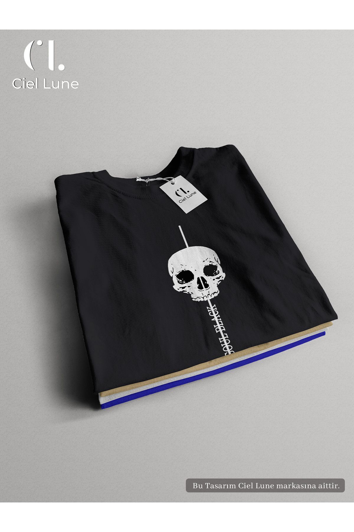 Unisex Soul Black Özel Tasarım - Oversize T-Shirt