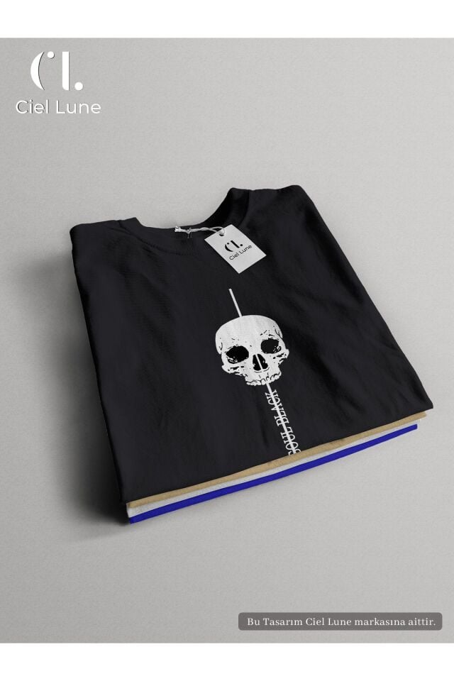 Unisex Soul Black Özel Tasarım - Oversize T-Shirt