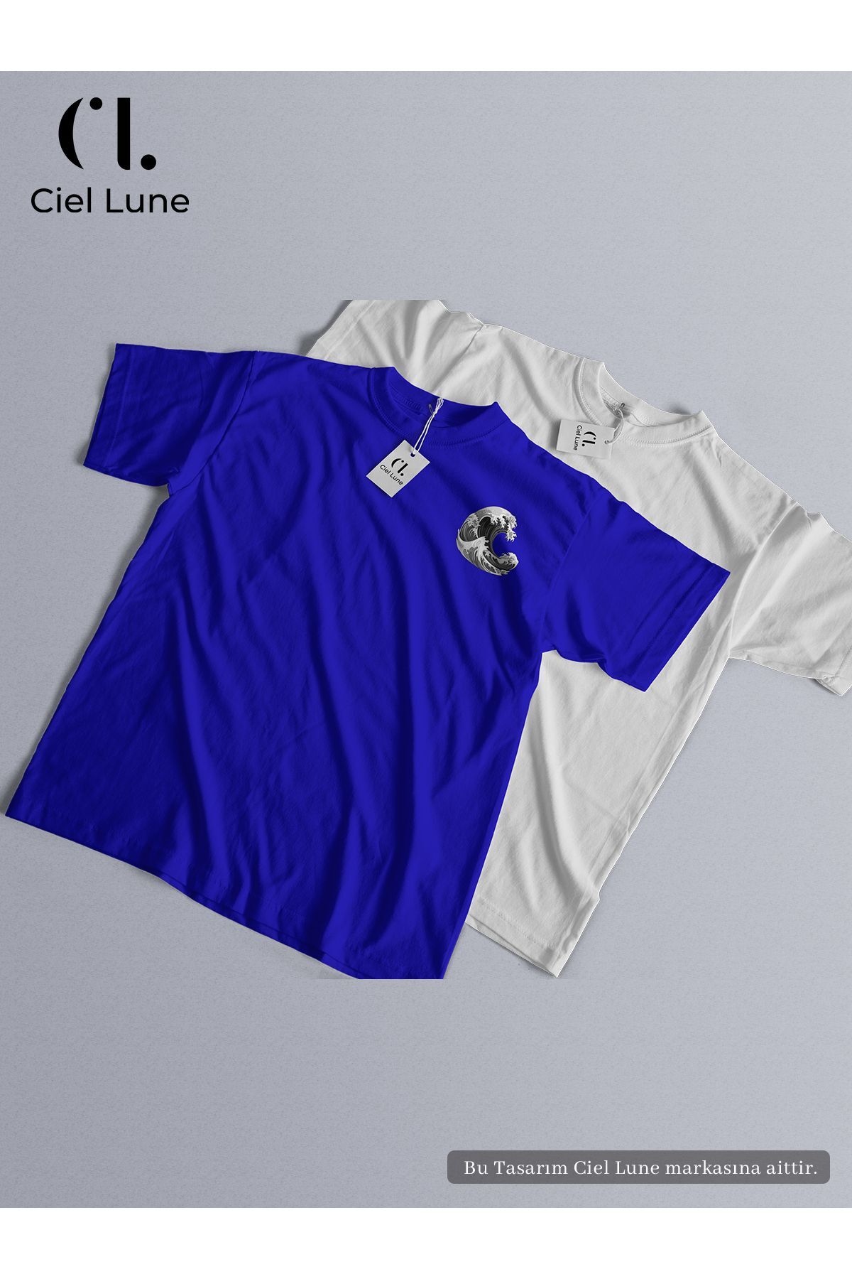 Unisex Dark Vave Tasarım Oversize Tshirt