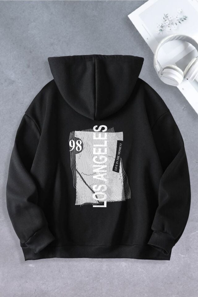 Unisex Kadın Erkek Los Angeles 1998 Baskılı Oversize Sweatshirt 2 İPLİK
