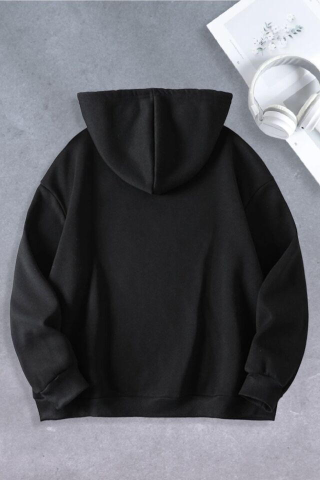Unisex Kadın Erkek Ciel Lune Markalı Oversize Sweatshirt 2 İplik