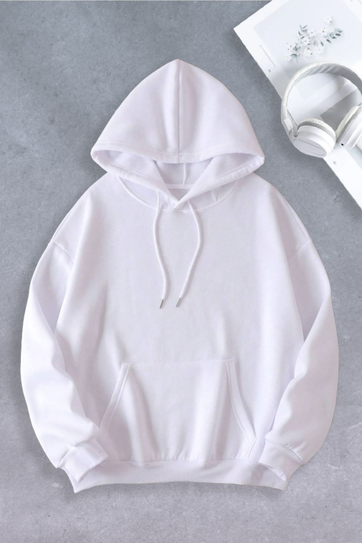 Unisex Kadın ErkekBaskısız Oversize Sweatshirt