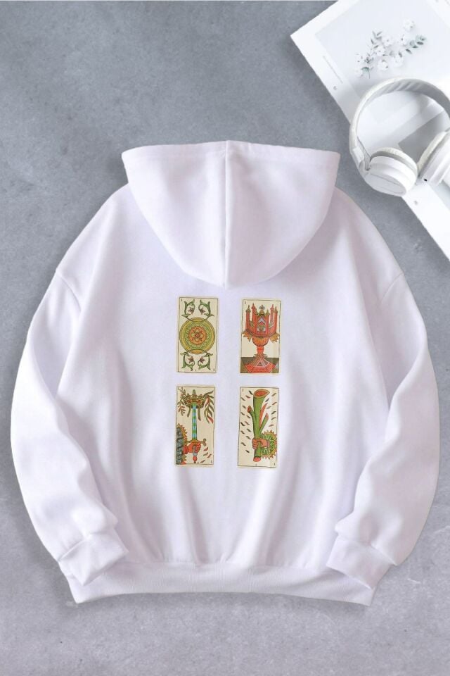 Unisex Kadın Erkek Minor Tarot Modeli Oversize Sweatshirt