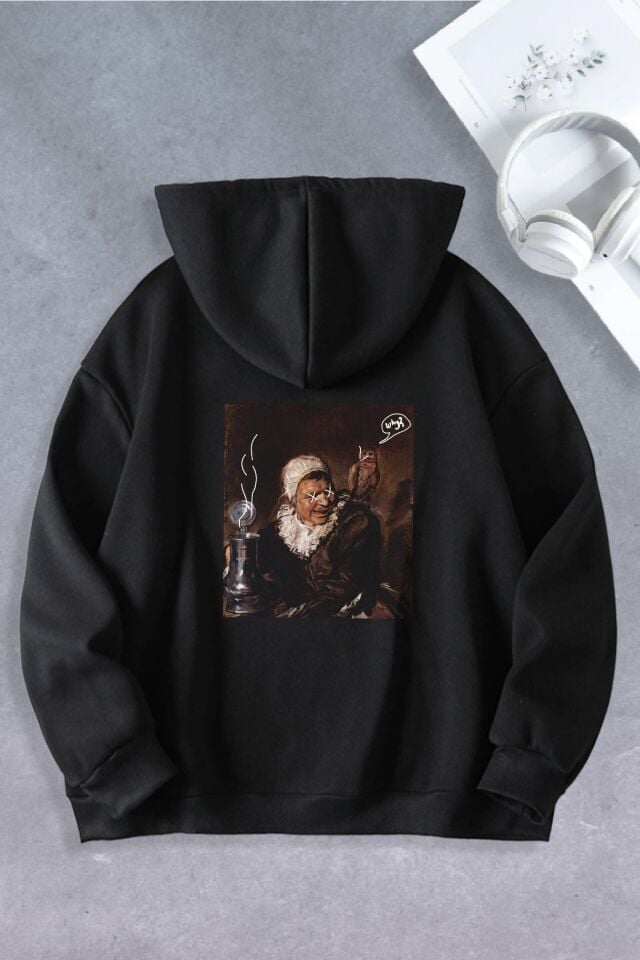 Unisex Kadın Erkek Why Baskılı Oversize Sweatshirt