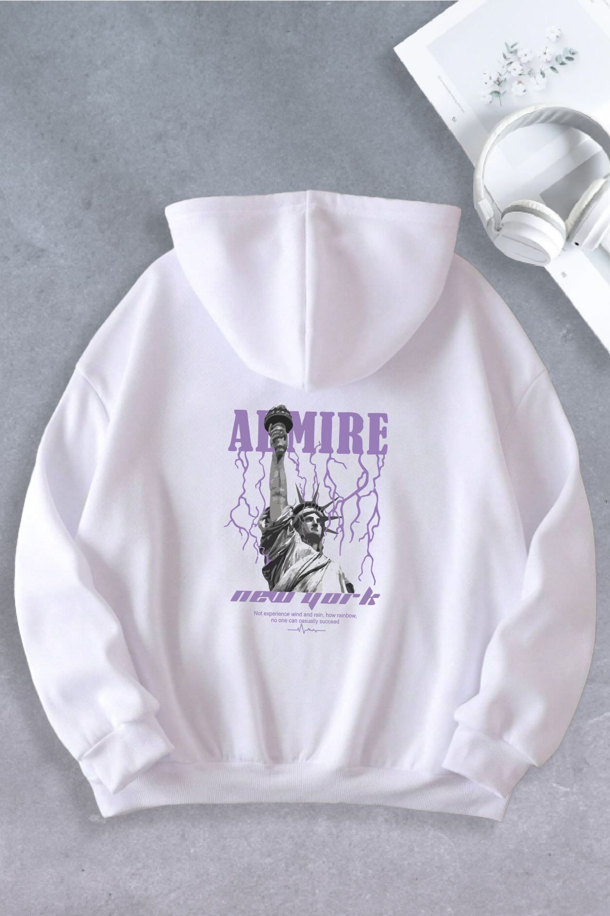 Unisex Kadın Erkek NewYork Şimşek Modeli Oversize Sweatshirt