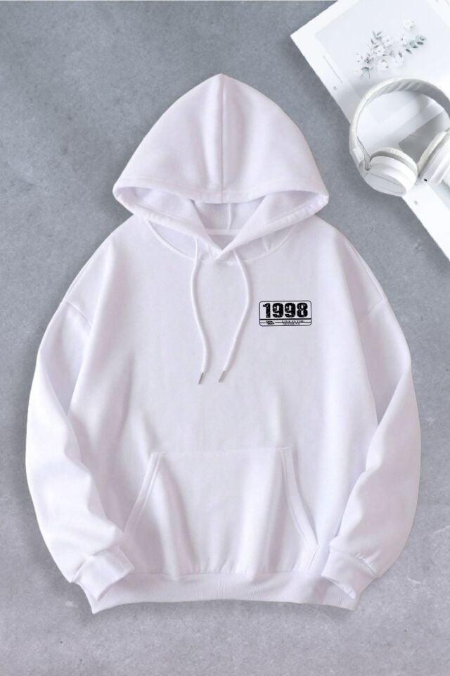 Unisex Kadın Erkek Los Angeles 1998 Baskılı Oversize Sweatshirt
