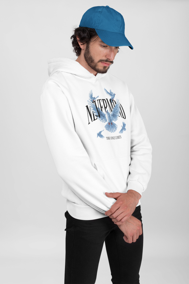 Bird Tasarımlı Kapüşonlu Sweatshirt – Unisex Oversize Hoodie