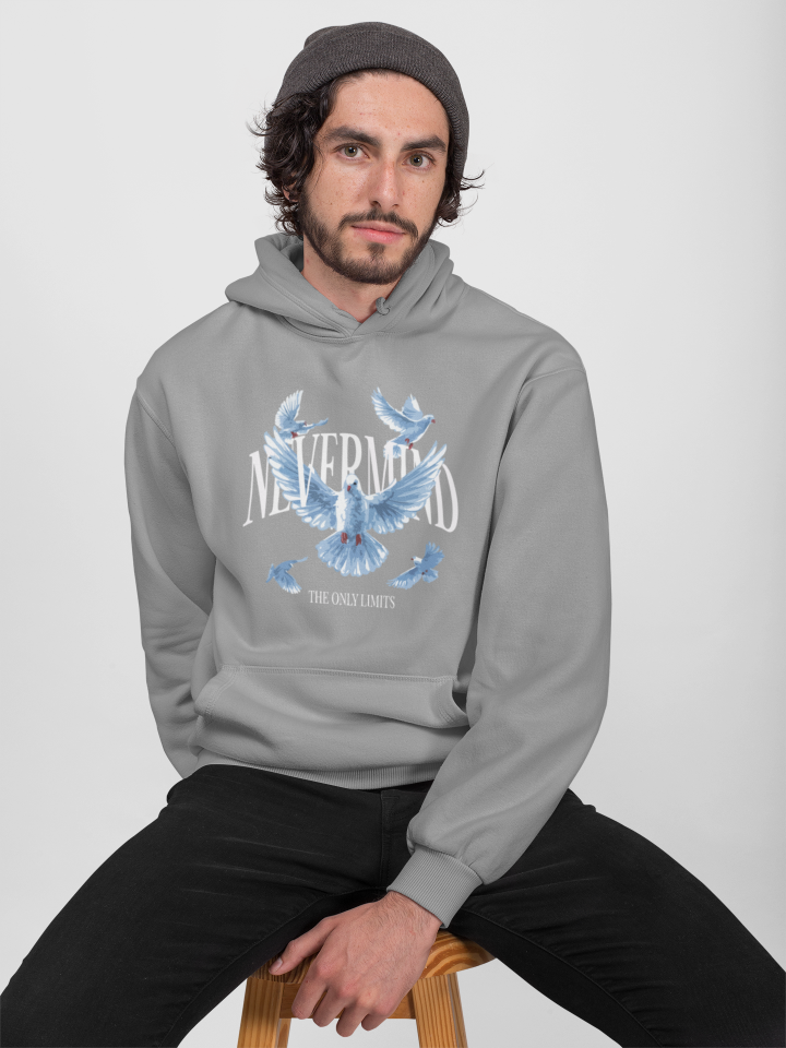 Bird Tasarımlı Kapüşonlu Sweatshirt – Unisex Oversize Hoodie
