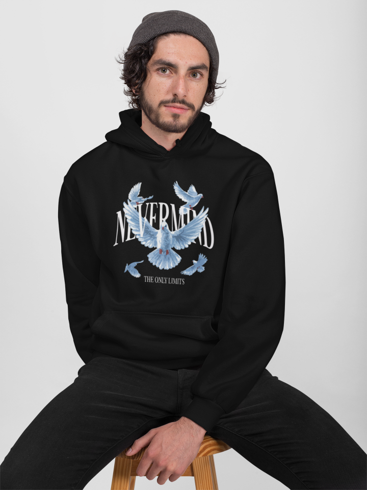 Bird Tasarımlı Kapüşonlu Sweatshirt – Unisex Oversize Hoodie