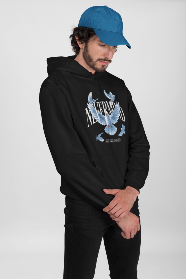 Bird Tasarımlı Kapüşonlu Sweatshirt – Unisex Oversize Hoodie