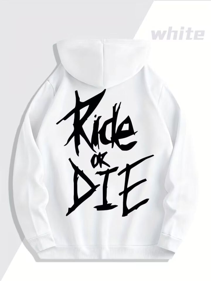 Ride Or Die Siyah Hoodie – Oversize Unisex Kapüşonlu Sweatshirt 2'li Set | NEVERMIND