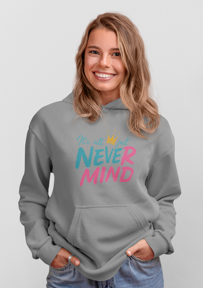 Oversize Kapüşonlu Hoodie - Unisex Just Baskılı Sweatshirt Streetwear Tarz