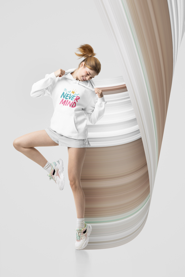 Oversize Kapüşonlu Hoodie - Unisex Just Baskılı Sweatshirt Streetwear Tarz