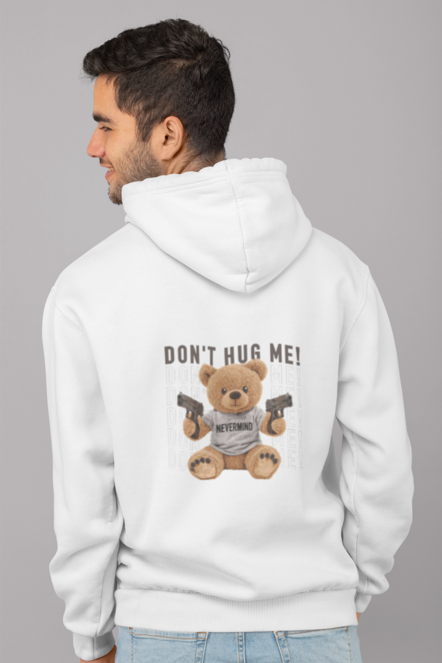 Unisex Oversize Kapüşonlu Sweatshirt - Graffiti Yazı Baskılı Streetwear Hoodie