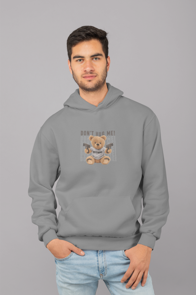 Unisex Oversize Kapüşonlu Sweatshirt - Graffiti Yazı Baskılı Streetwear Hoodie