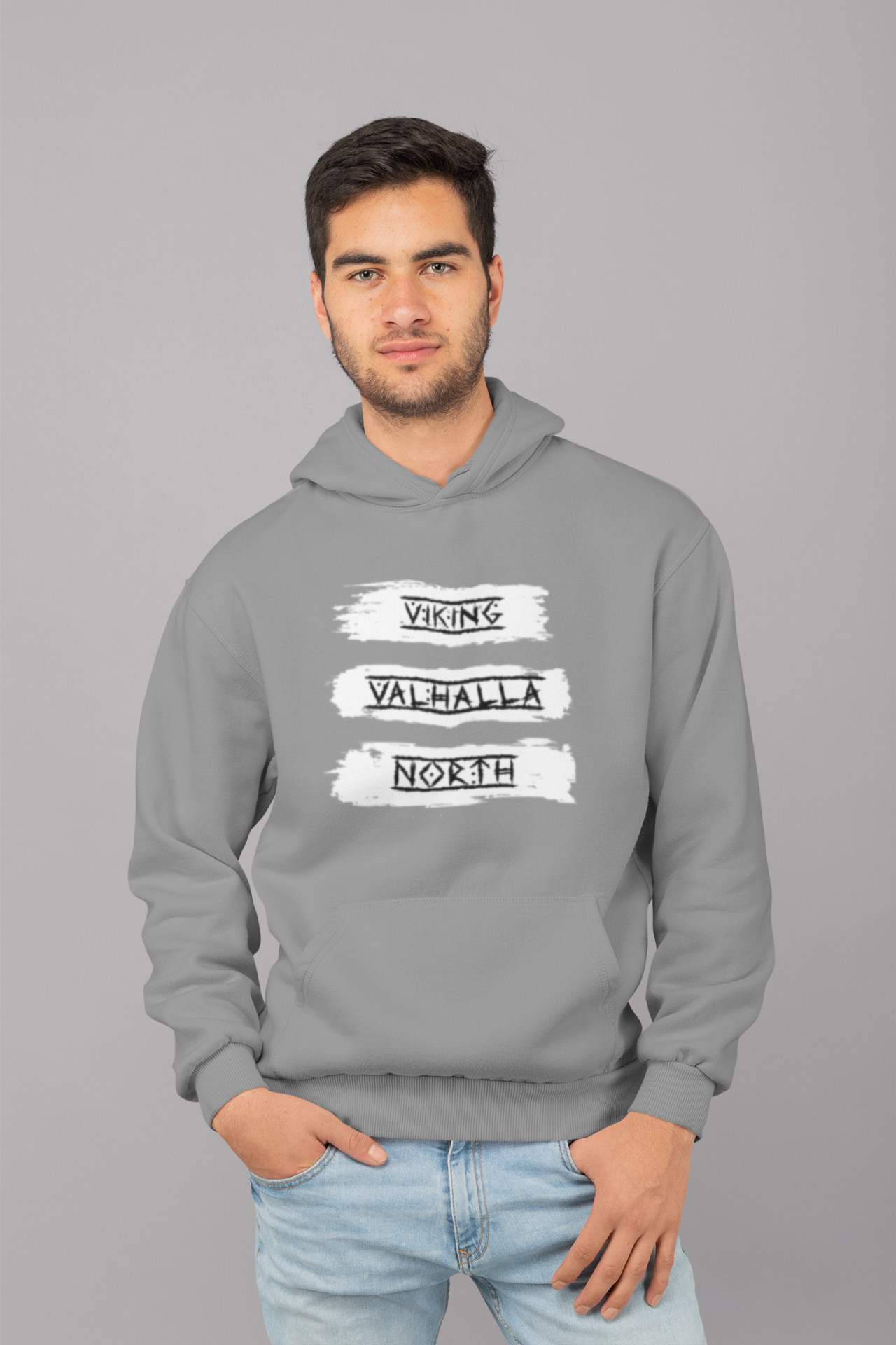 Viking Valhalla North Kapüşonlu Sweatshirt – Erkek Unisex Hoodie