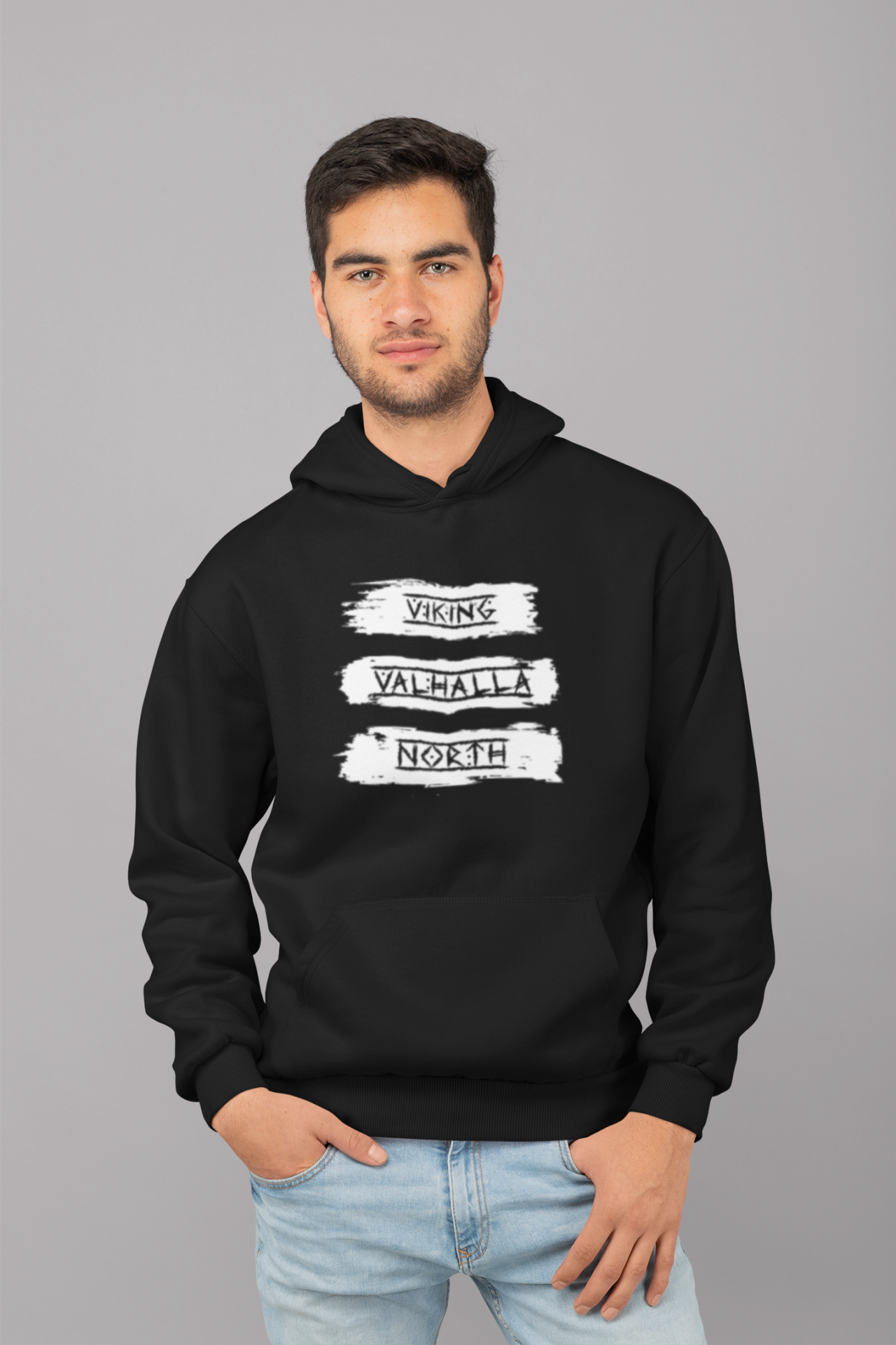 Viking Valhalla North Kapüşonlu Sweatshirt – Erkek Unisex Hoodie