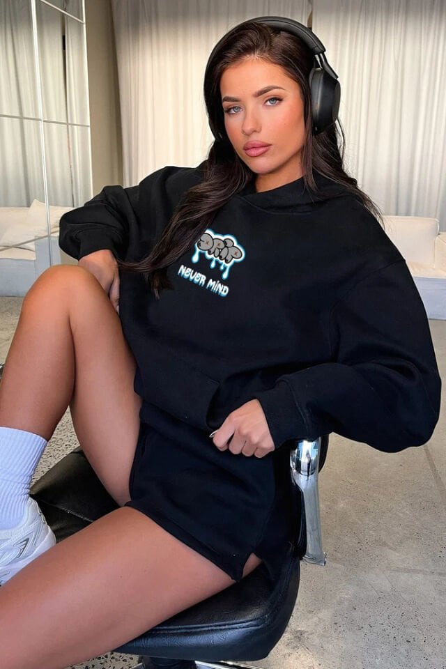 Oversize Pamuklu Hoodie - Drip Streetwear Tasarım Sweatshirt