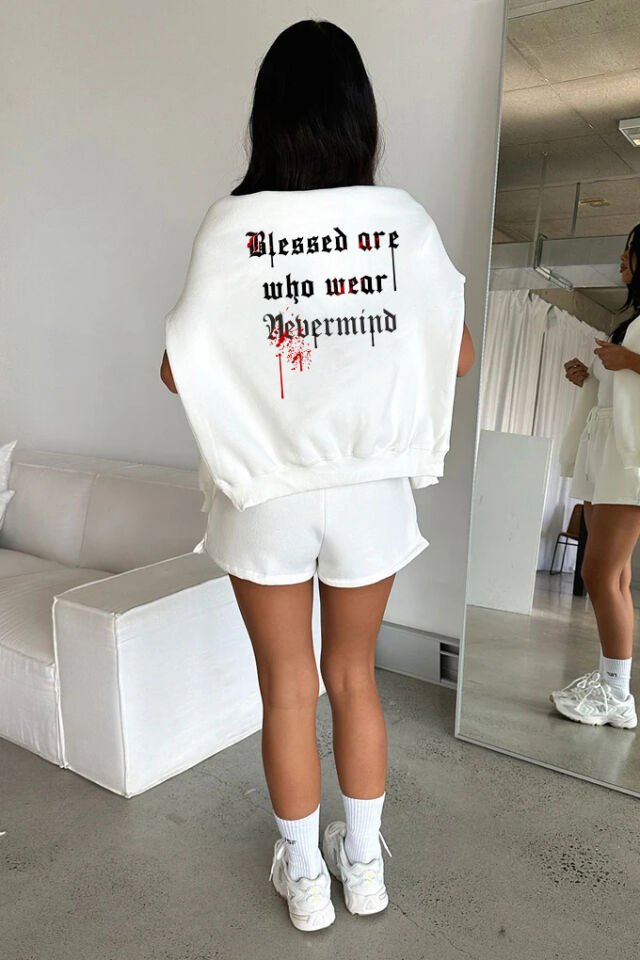 Unisex Oversize Hoodie - Blessed Tasarım Sweatshirt
