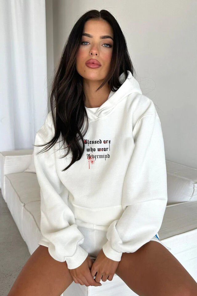 Unisex Oversize Hoodie - Blessed Tasarım Sweatshirt