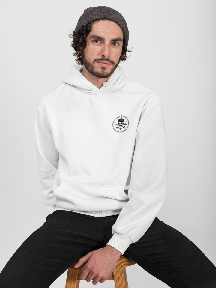 Kuru Kafa Baskılı Hoodie, Erkek Kapüşonlu Sweatshirt, Tam Pamuk Kışlık