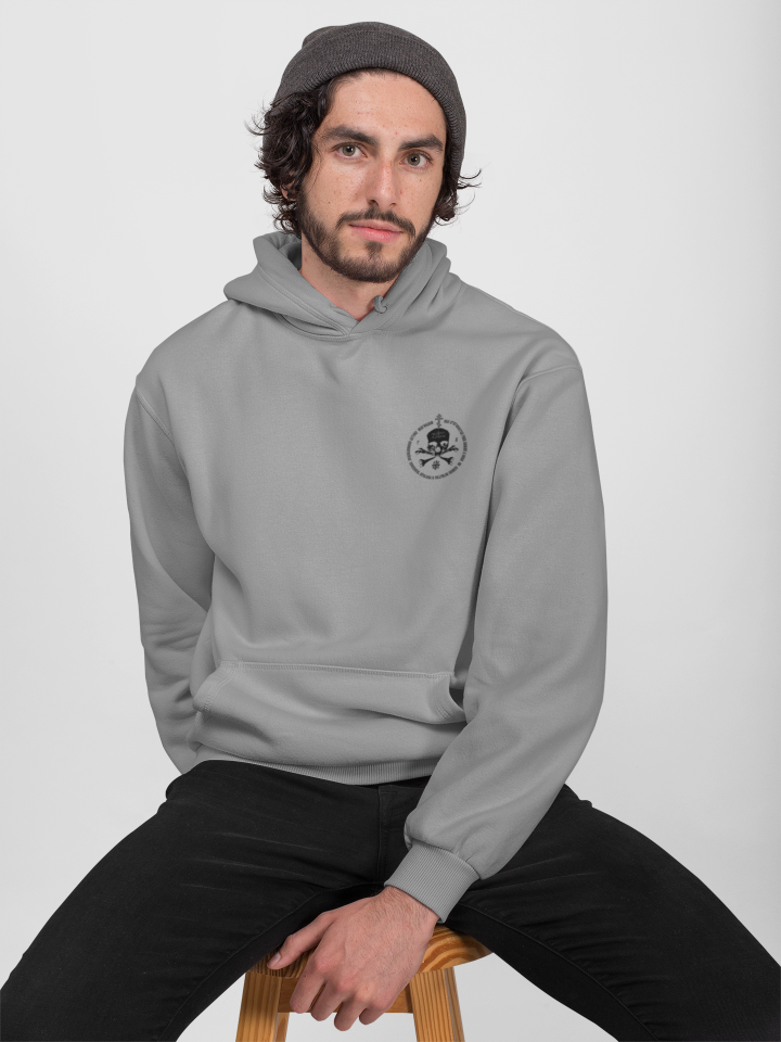 Kuru Kafa Baskılı Hoodie, Erkek Kapüşonlu Sweatshirt, Tam Pamuk Kışlık