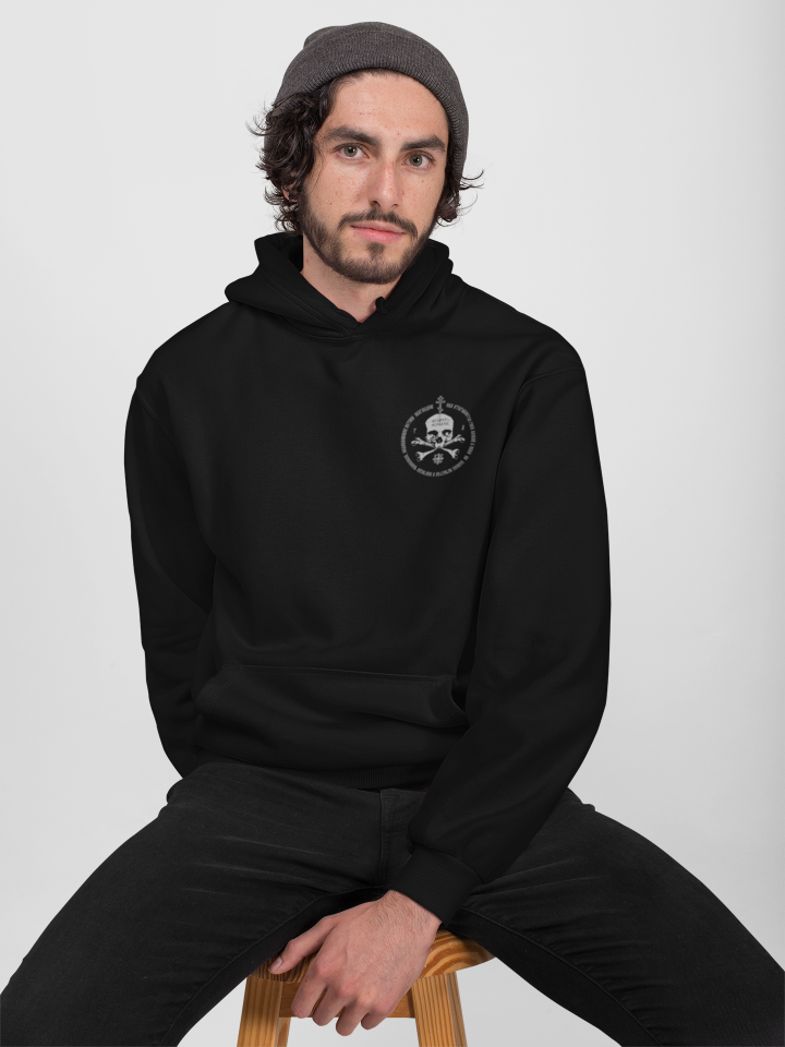 Kuru Kafa Baskılı Hoodie, Erkek Kapüşonlu Sweatshirt, Tam Pamuk Kışlık