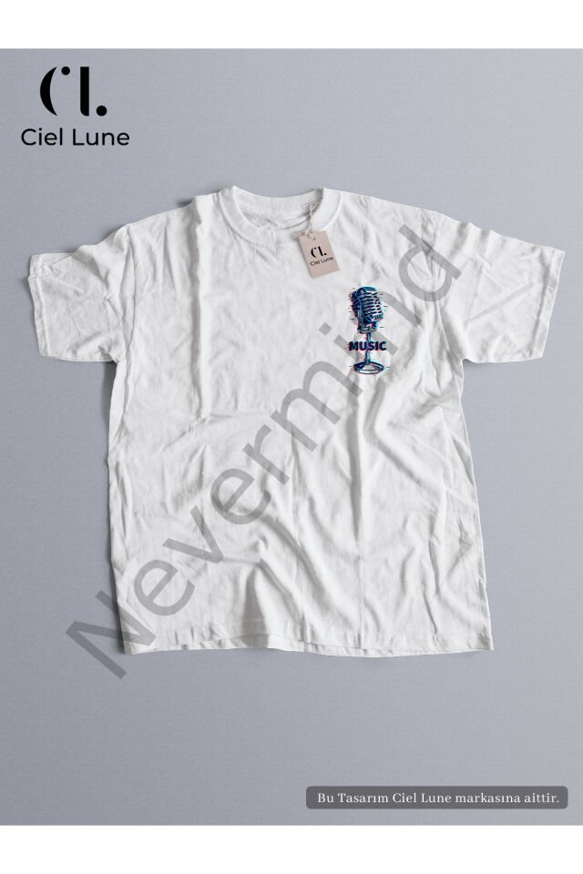 Unisex Music Glich Custom Design - Oversize T-Shirt