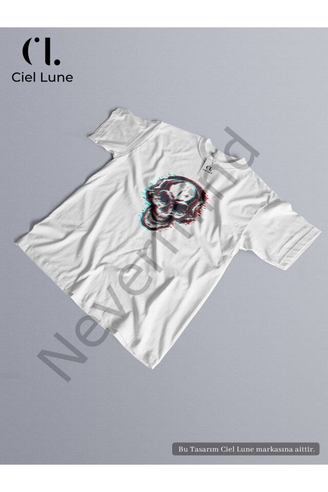 Unisex Skull Glich Custom Design - Oversize T-Shirt