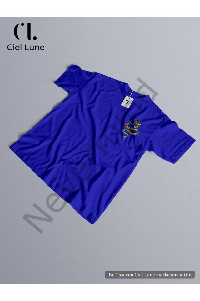 Unisex Retro Snake Özel Tasarım - Oversize T-Shirt