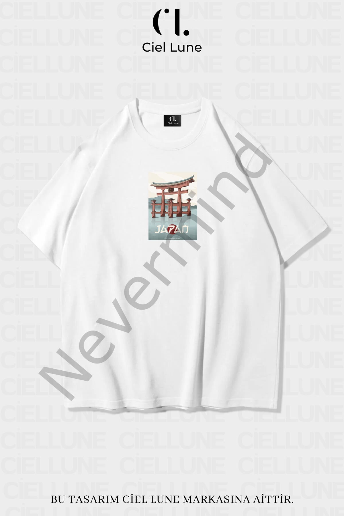 Unisex Damen Herren Japan Bedrucktes Oversize T-Shirt mit individuellem Design