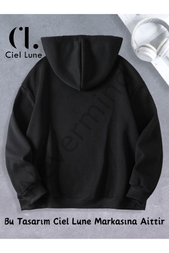 Unisex Women Men Ciel Lune Special Design Printed Hooded Sweatshirt