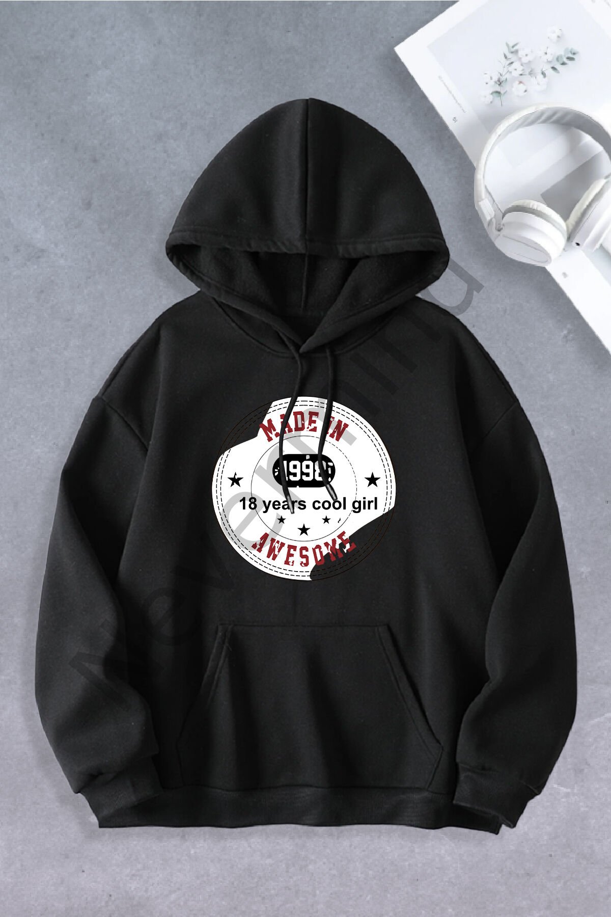 Unisex Damen Herren 18 Jahre alt cooles Mädchen bedrucktes Sweatshirt 2 YARN