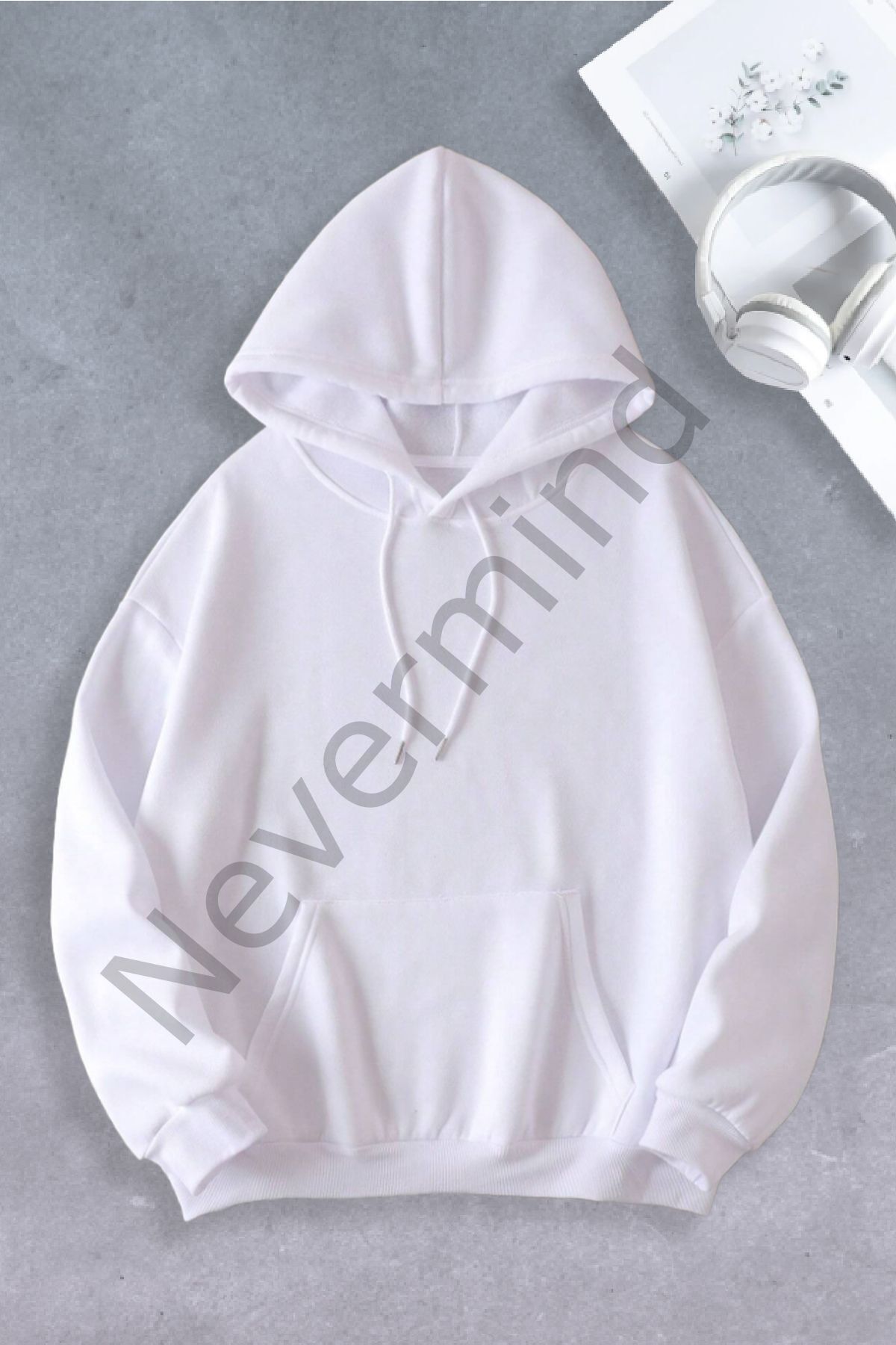 Unisex Kadın ErkekBaskısız Oversize Sweatshirt