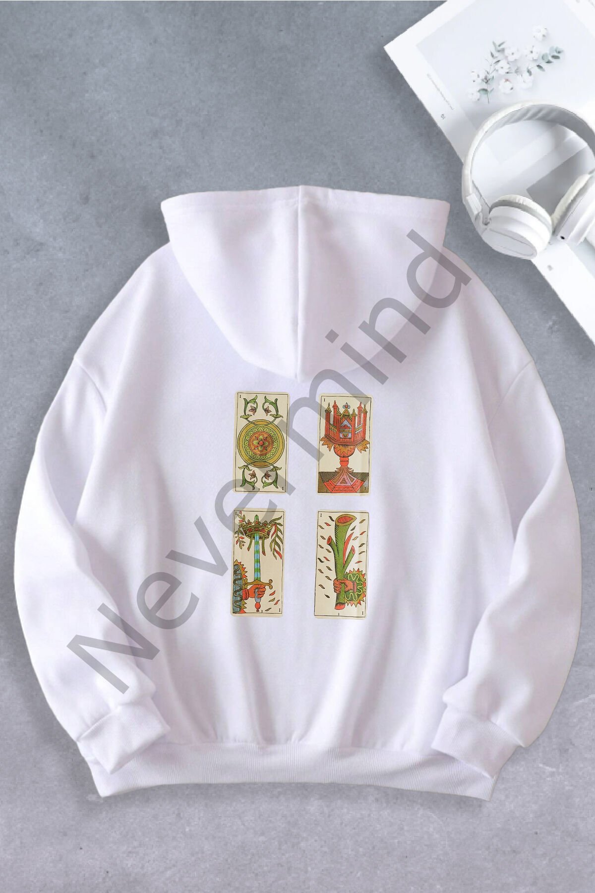 Unisex Women Men Minor Tarot Model Oversize Sweatshirt