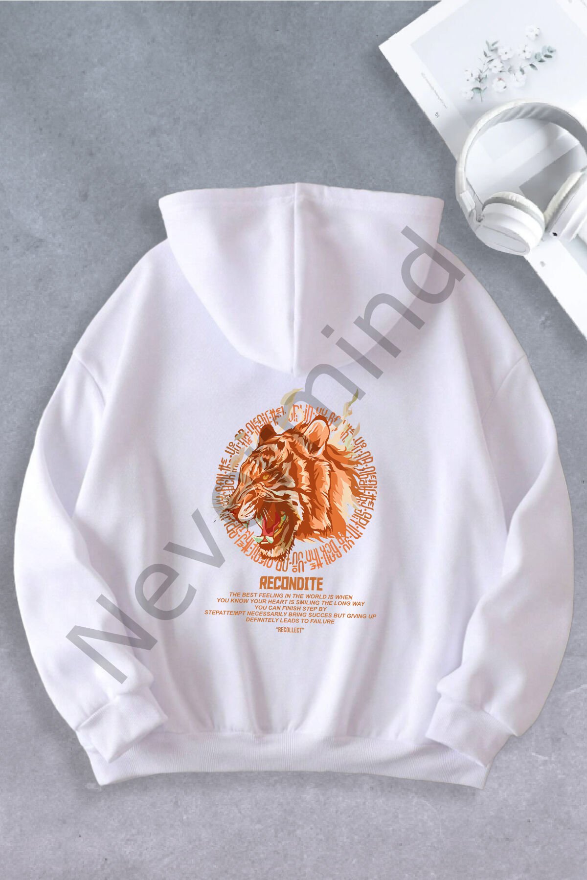 Unisex Damen Herren Tiger Print Oversize Sweatshirt