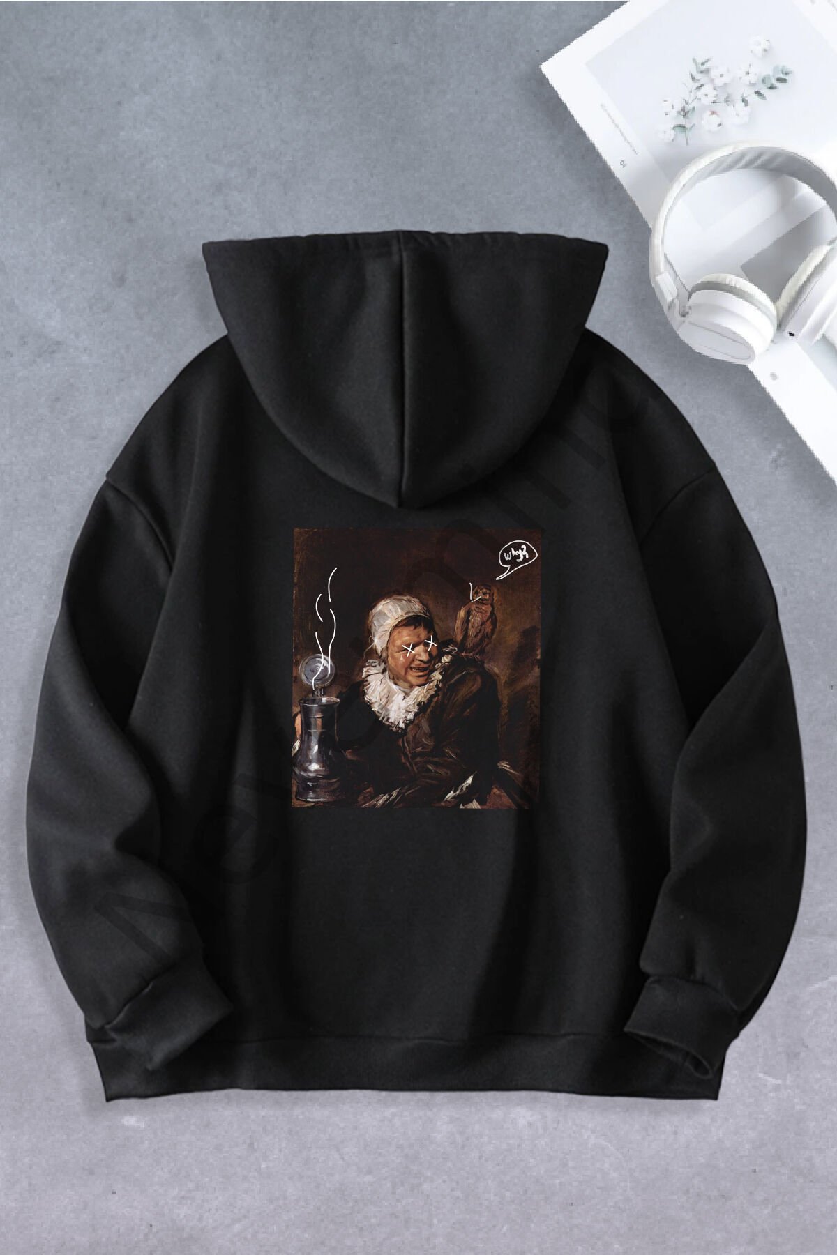 Unisex Women Men Why Printed Oversize Sweatshirt