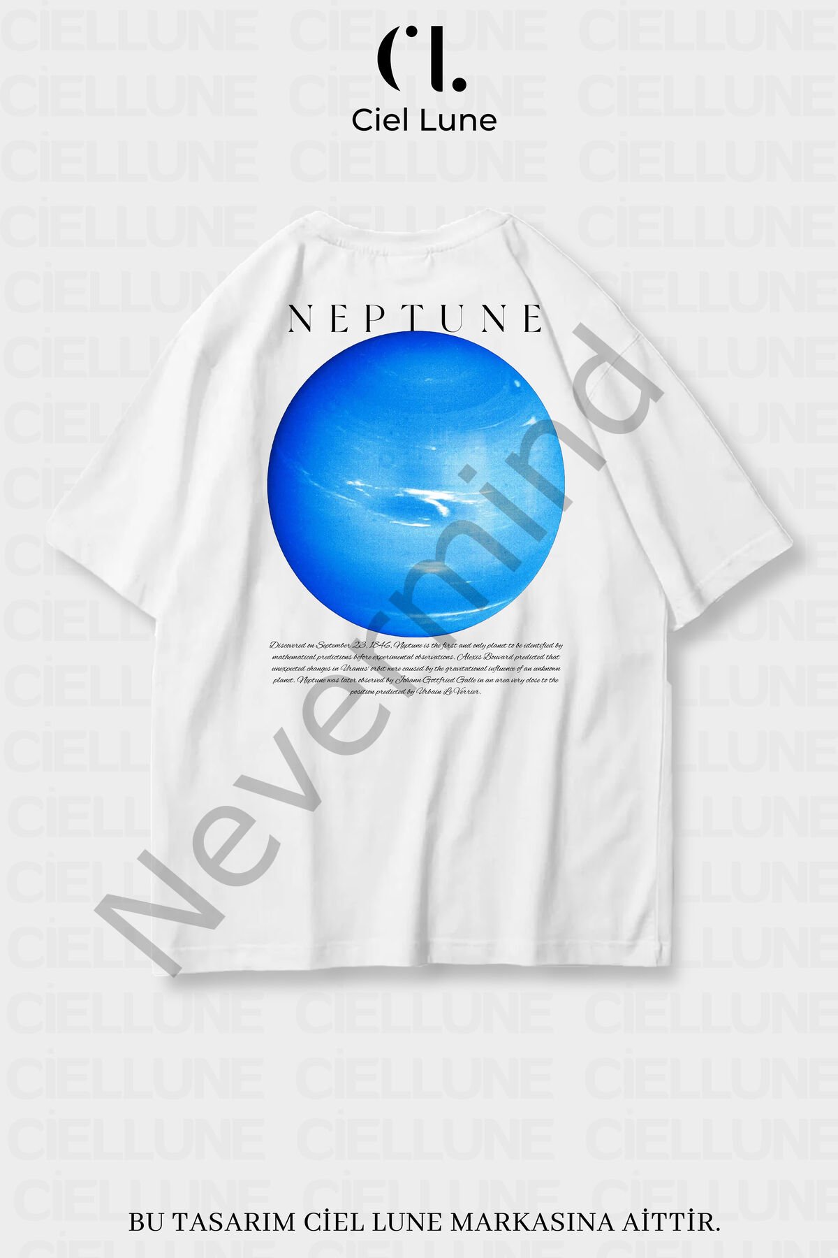 Unisex Women Men Neptune Printed Custom Design Oversize T-shirt