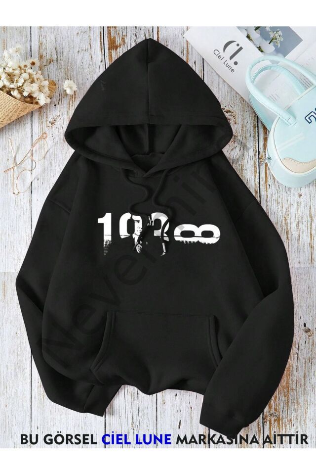 Unisex 10 November 193? Printed Oversize Printed Hooded Sweatshirt 3 Thread