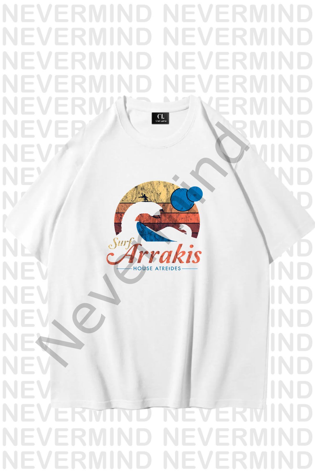 Unisex Damen Herren Arrakis Benutzerdefiniertes Design Bedrucktes Oversize T-Shirt